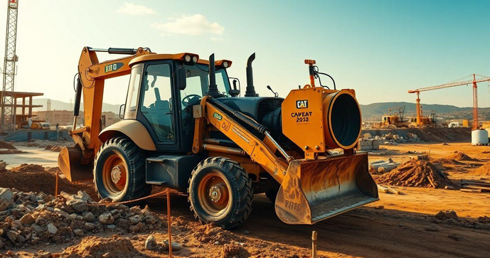 Locação de retroescavadeira com rompedor: versatilidade para obras civis
