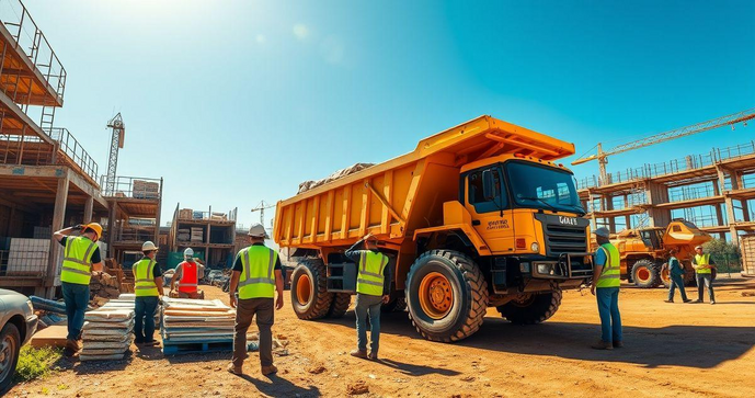 Como o aluguel de caminhão caçamba facilita sua obra